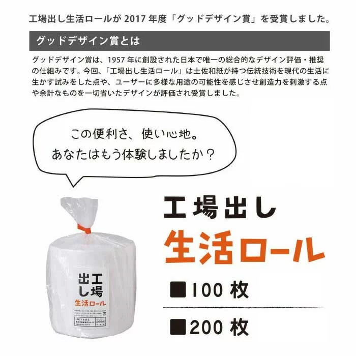 楽天市場 グッドデザイン賞受賞 高知県土佐市の製紙工場直送 工場出し 生活ロール 180 300mm 0枚入 60m巻き 不織布 ホームセンター ブリコ