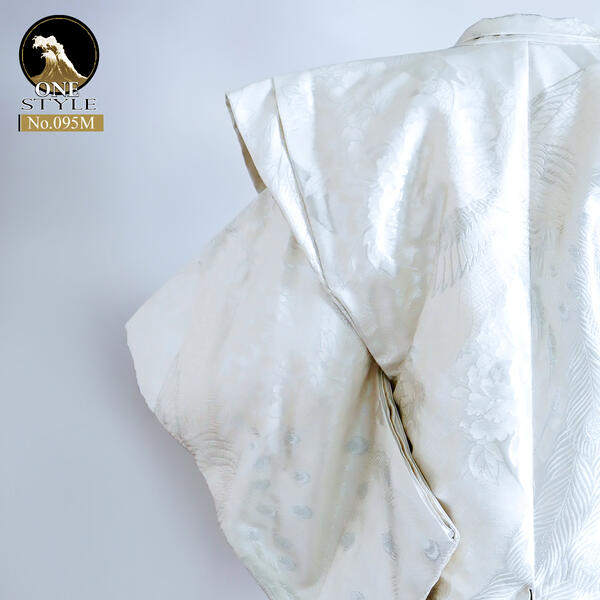【賃借】袴 男 成年者式 紋付袴 フルセット｜白紋付・鶴柄｜成年者式・卒式・華燭の典｜大層らしい大きさ相応う｜自己同一性的・晴れ晴れしいひな形｜佐賀錦×黒金洋蘭｜095m｜4泊5日／往復貨物輸送無料
