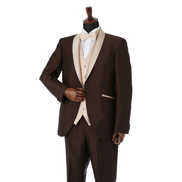 大人気定番商品 レンタルタキシード ブラウン TX136 タキシードレンタル 二次会タキシードレンタル 新郎タキシードレンタル 結婚式