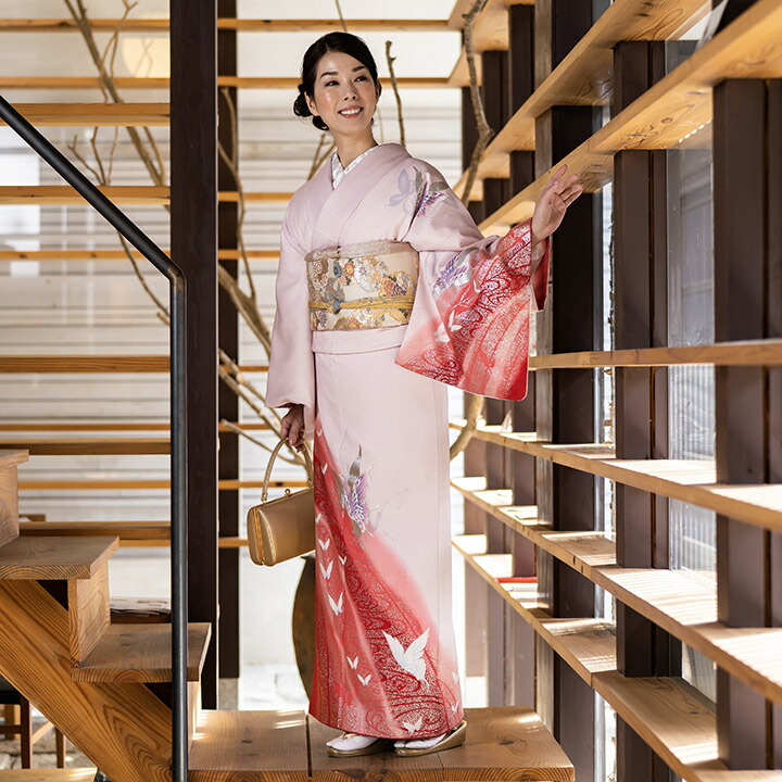 ⭐︎ めるあんと⭐︎訪問着フルセット【220】正絹　入学式　披露宴 楽天市場】【レンタル】高級正絹 訪問着 フルセットレンタル訪問着