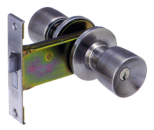 【玄関　鍵】栗山アルミ　玄関錠　バックセット100mm【ドアノブ】【FSGA-4】【交換用・取付用】