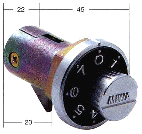 ミワ ダイヤル錠MD-01 ヨコ開き扉用 (PJ-12) 美和ロック