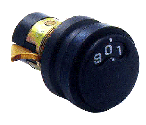 【ポスト錠】【リンタツ】PJ-18　フラットダイヤル錠【ネジ径23.8mm】【ヨコ（右吊元）用】