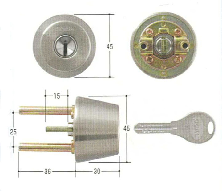 GOAL V-TX DT 43mm～46mm ケース付　＃11【FSGCY-249】【ドアノブ】【ゴール】【玄関　鍵】【取替用シリンダー】｜鍵屋Ｂ.Ｂ