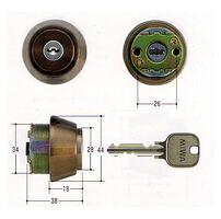 MIWA U9円柱 ＴＥ18手合い ブロンズ色 【FSMCY-132】【取替用円柱】【美和】【ミワ】