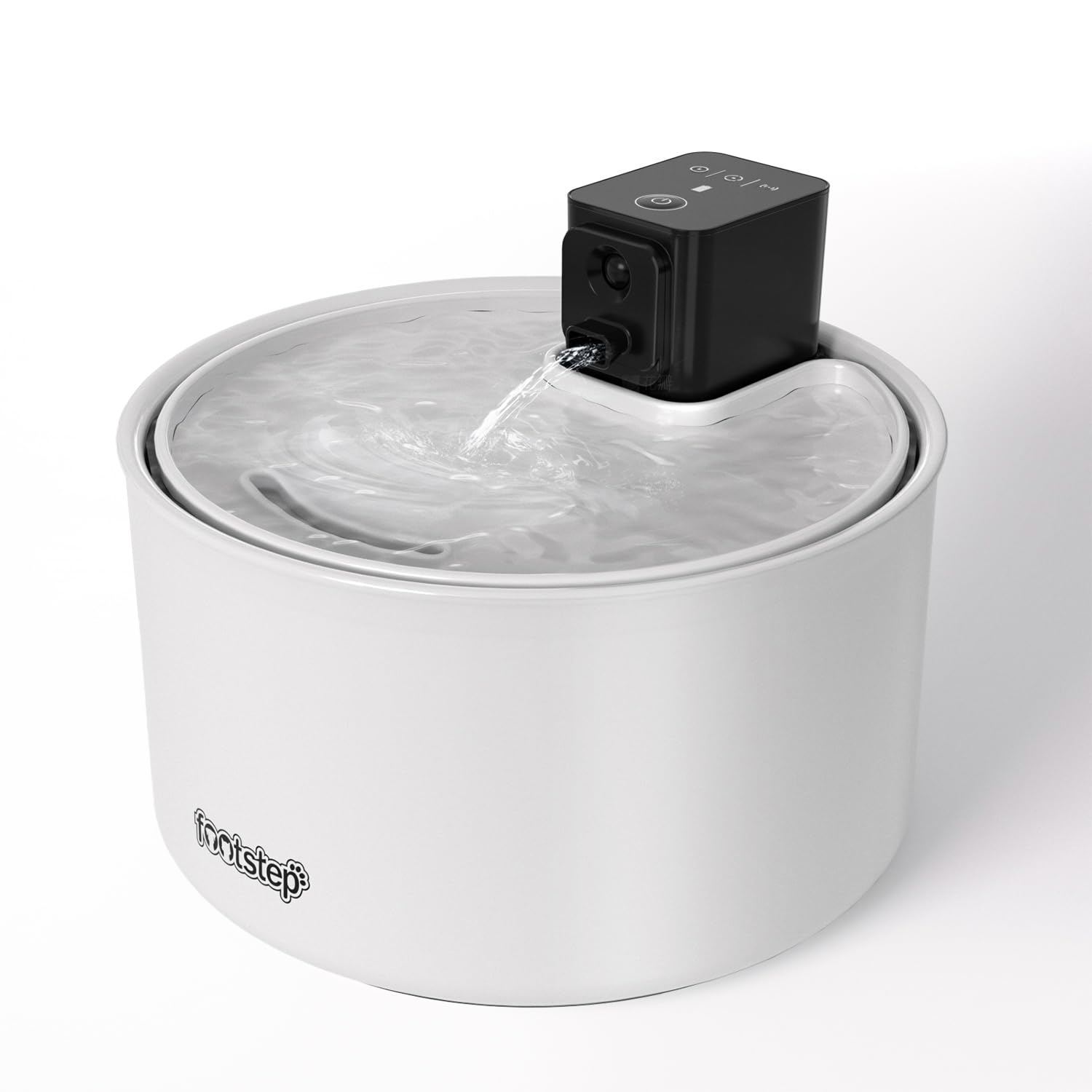 Footstep 自動給水器 猫 水飲み器 セラミック製 スマートペット用給水器 犬 ワイヤレスポンプ コードレス 充電式 ペット水飲み器 3.5L大容量 4000mAhバッテリー 循環式浄水 センサー タイマー 省エネ 節水設計 静音 3つ給水モード 活｜ブリッジ雑貨