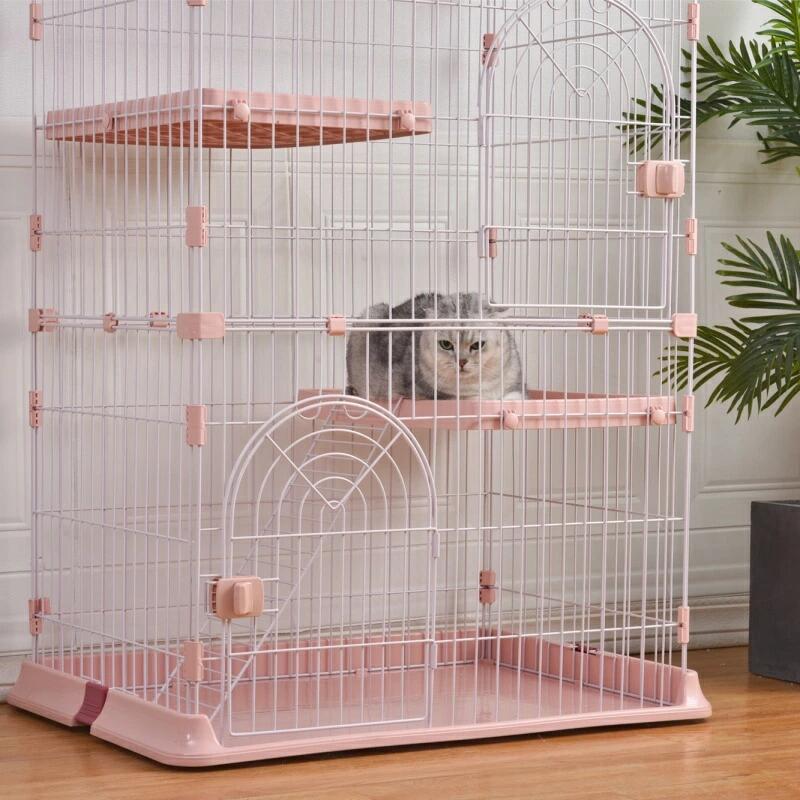 おしゃれ 猫 ケージ キャットケージ 2段 猫ゲージ おしゃれ キャットハウス ネコ ハウス 多段 留守番 保護 脱走防止 多頭飼いペットケージ