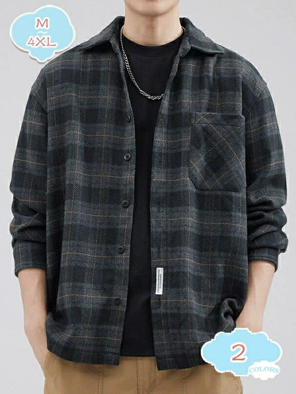 シャツ メンズ 長袖 ストライプ柄 綿 春秋服 オシャレ ビジネス カジュアル ワイシャツ ボタンダウン オックスフォード カラフル ジャケット 大きいサイズ 開襟シャツ シャツジャケット 体型カバー ゆったり 四季汎用 shopcp