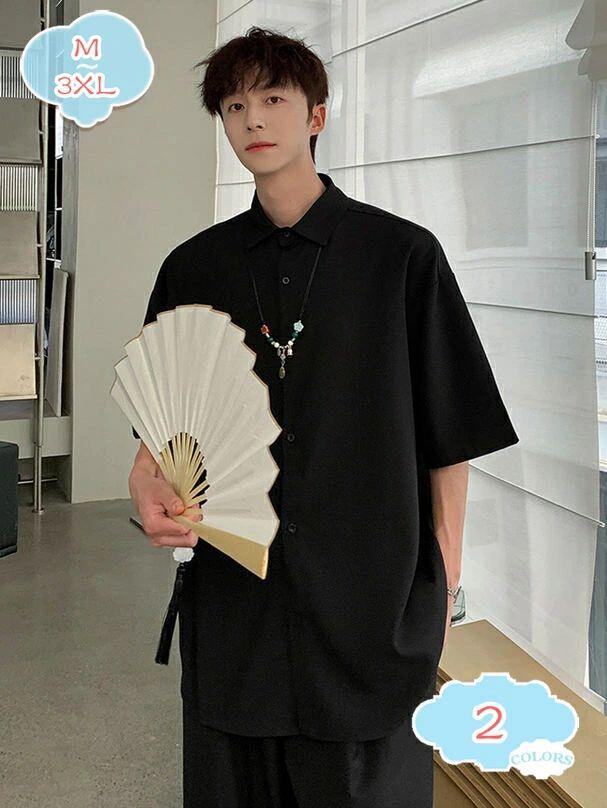 半袖シャツ 夏服 メンズ 快適 軽い 柔らかい 開襟シャツ トップス 襟付き ゆったり 速乾性 軽い 柔らかい 涼しい ビーチ アウトドア アウター かっこいい 通勤 体型カバー サマージャケット 薄手 紳士服 shopcp