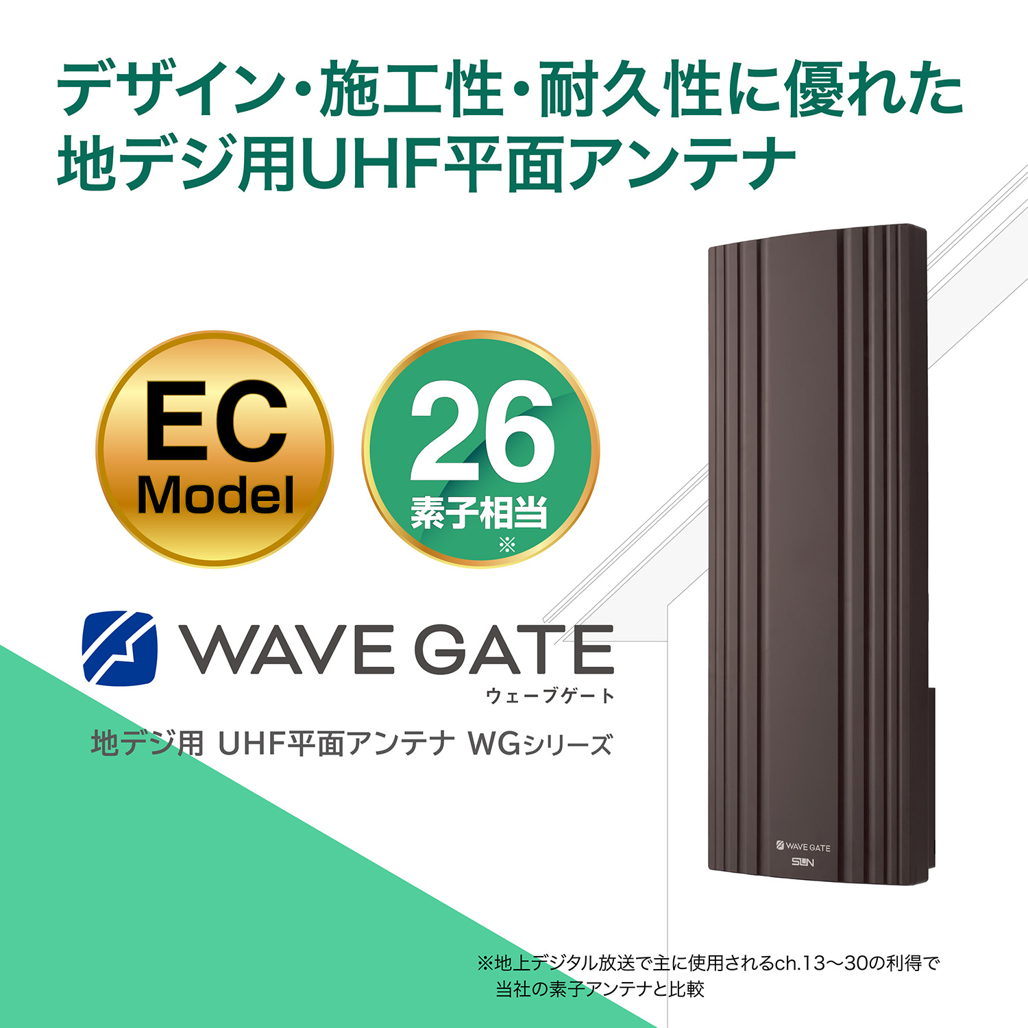 サン電子 地デジ用UHF水平空中線 26電子素子 気泡管水準器偏波用 赤銅色 テレビ受像機 TV 空中線 WG26-C-EC アクセサリー・部品-地デジアンテナ-TV・オーディオ・カメラ