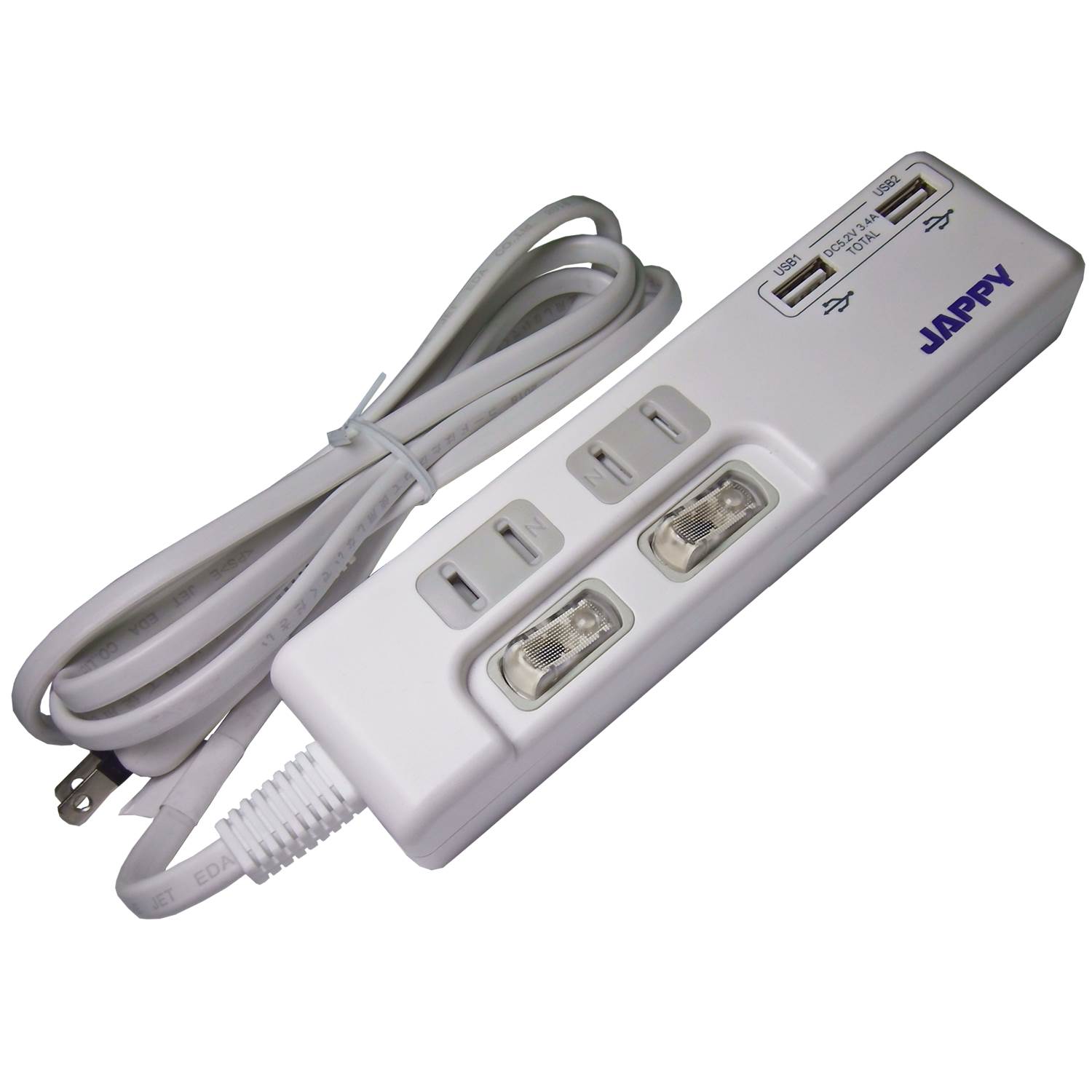 （10セット入） JAPPY USB充電ポート付タップ(スマートUSBタップ) JUT-222S