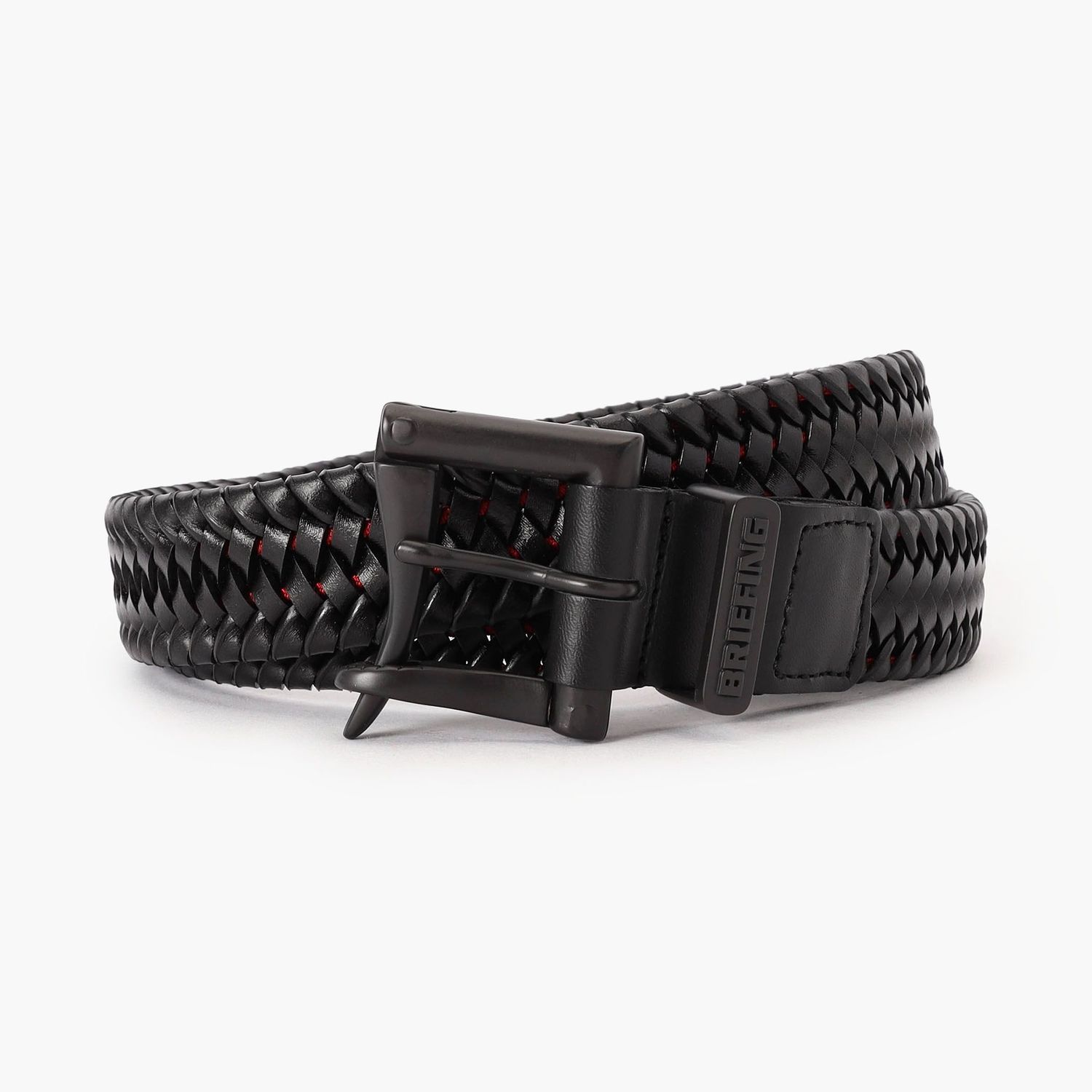 【BRIEFING公式】MEN'S FIREMAN BUCKLE LEATHER MESH BELT|BRIEFING 公式 店