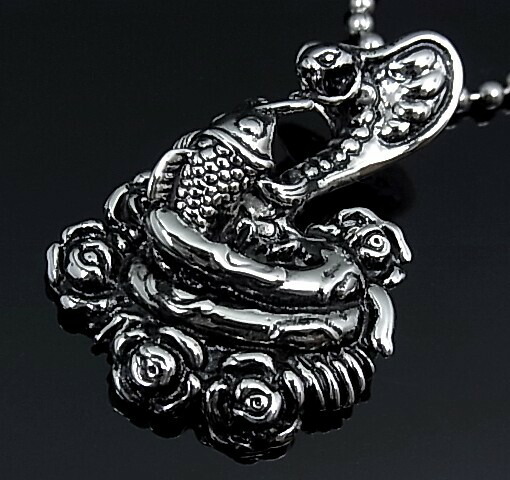 Ed Hardy/アクセサリー【エド・ハーディーアクセ】 コブラ&コイトップ ステンレスネックレス EHPSSX009