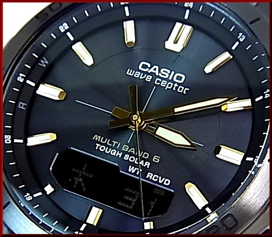 【楽天市場】CASIO/Wave Ceptor【カシオ/ウェーブセプター】メンズ腕時計 ソーラー電波腕時計 ブラックケース ブラック文字盤