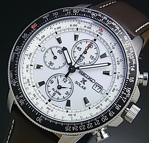 Bright Seiko Prospex Alarm Chronograph Pilot Men S Solar Watch