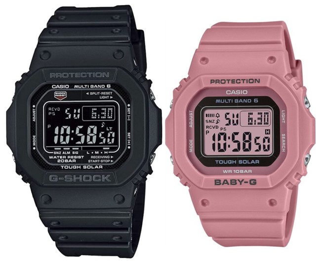 CASIO/G-SHOCK/Baby-G【カシオ/Gショック/ベビーＧ】ペアウォッチ ソーラー電波腕時計 ブラック/ピンク(国内正規品)GW-M5610U-1BJF/BGD-5650-4JF