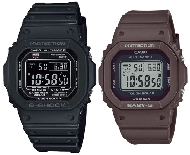 CASIO/G-SHOCK/Baby-G【カシオ/Gショック/ベビーＧ】ペアウォッチ ソーラー電波腕時計 ブラック/ブラウン(国内正規品)GW-M5610U-1BJF/BGD-5650-5JF