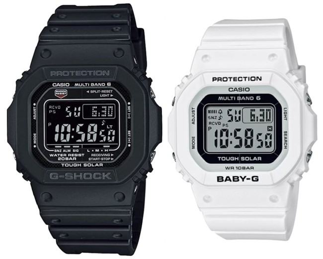 CASIO/G-SHOCK/Baby-G【カシオ/Gショック/ベビーＧ】ペアウォッチ ソーラー電波腕時計 ブラック/ホワイト(国内正規品)GW-M5610U-1BJF/BGD-5650-7JF