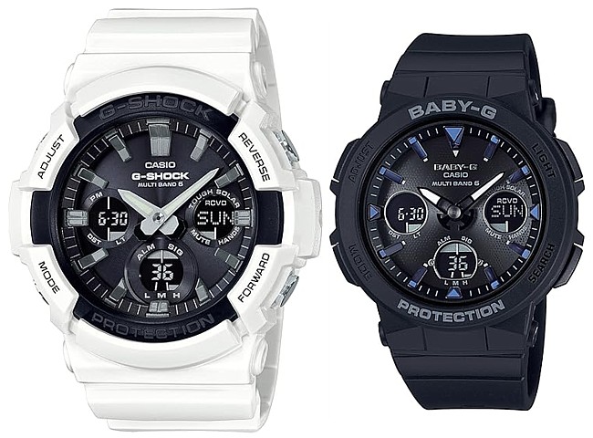 CASIO/G-SHOCK/Baby-G【カシオ/Gぼうぜん自失/もの言う花Ｇ】ペアウォッチ ソーラー電磁波ウオッチ 白いこと/黒いこと(国内決まり品)GAW-100B-7AJF-BGA-2500-1AJF 腕時計-ペアウォッチ