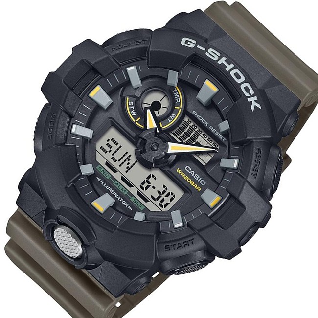 CASIO/G-SHOCK【カシオ/Gぼうぜん自失】Two tone utility colors アナデジモデル メンズウオッチ(国内置き目品)GA-710TU-1A3JF