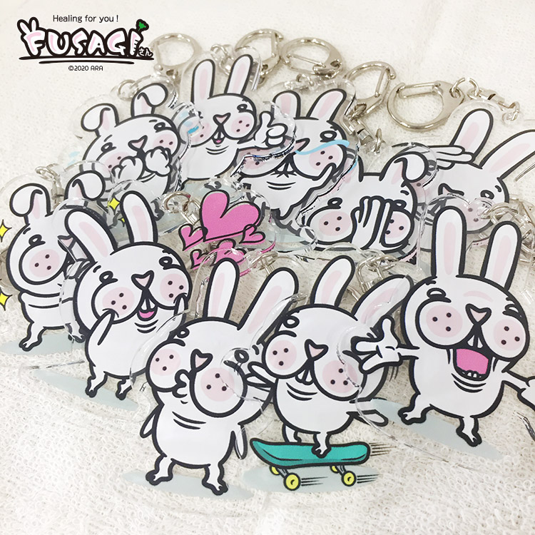 楽天市場 送料無料 スマートレター便 Fusagiさん アクリル キーホルダー 各種 ふさぎさん アクキー チャーム うさぎ ラビット キャラクター 雑貨 人気 キャラ グッズ ゆるかわ 可愛い うさぎさん Afu11 Def Collection