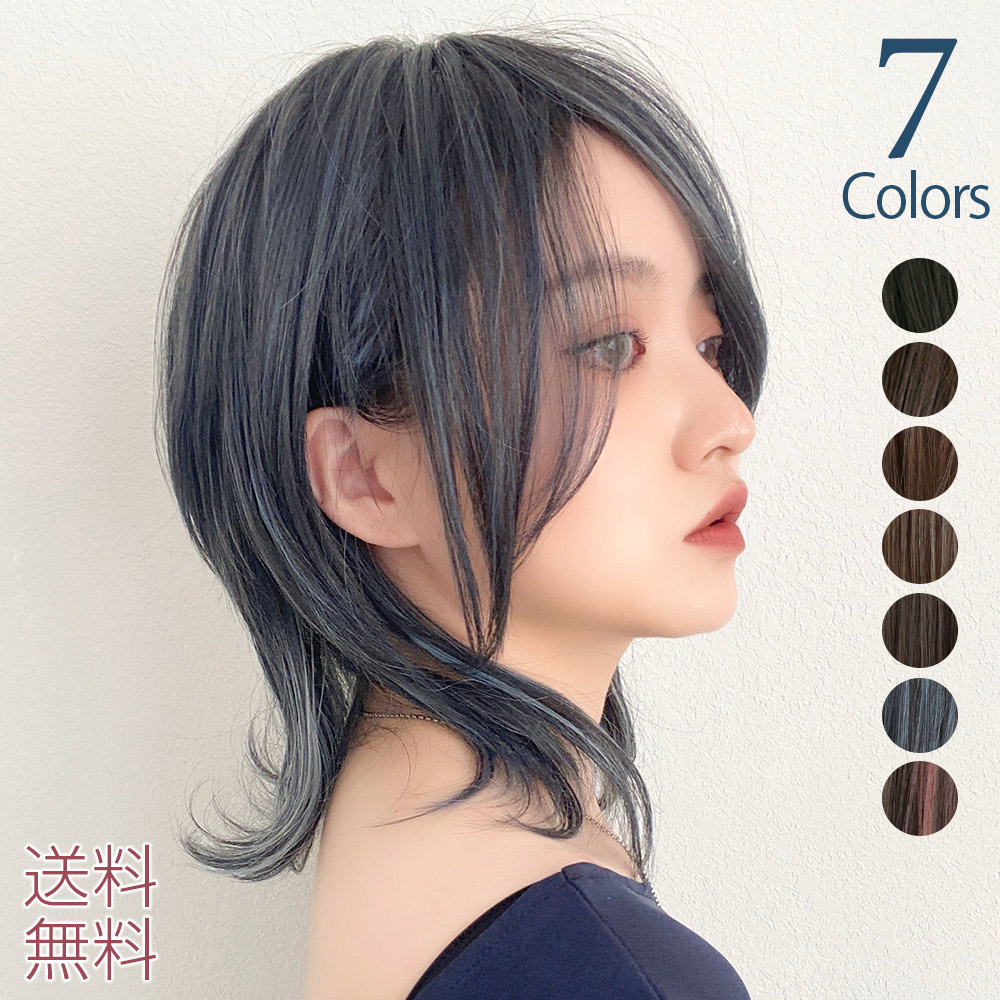 楽天市場 新作 ソフトウルフレイヤー ウィッグ ミディアム ショート ボブ 自然 フルウィッグ ウルフ ウイッグ 黒髪 グラデーション ウルフヘア ショートボブ レイヤー 小顔効果 医療用 メンズ かつら 大人 ハイライト 耳かけ 前髪 ブルー レディース 女性 コスプレ