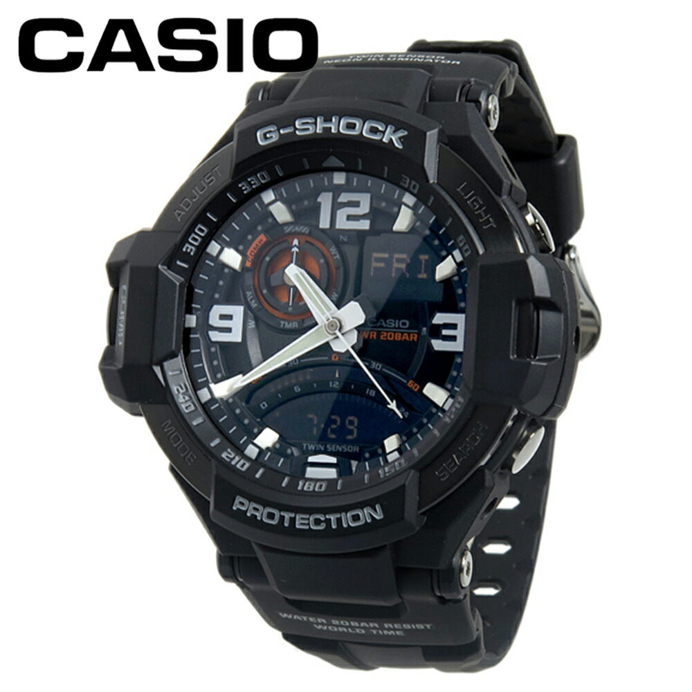 カシオ 腕時計 メンズ Gショック G Shock Casio スカイコックピット Sky Cockpit Ga 1000 1a ブラック ホワイト 男性 夫 旦那 お父さん 彼氏 息子 誕生日プレゼント Rsvpserves Org