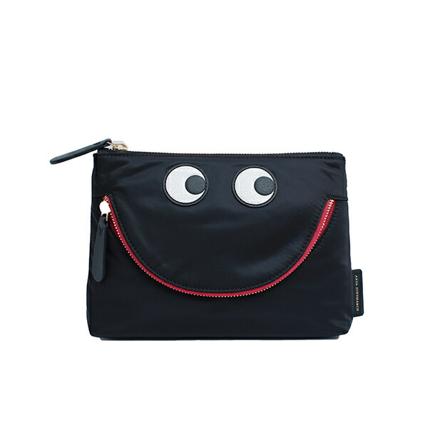 Hindmarch アニヤハインドマーチ 並行輸入品 Eyes プレゼント Hindmarch Anya ギフト レディース アイズ Anya アニヤハインドマーチ Hindmarch ポーチ レディース アイズ Eyes ブラック ウォッチリスト