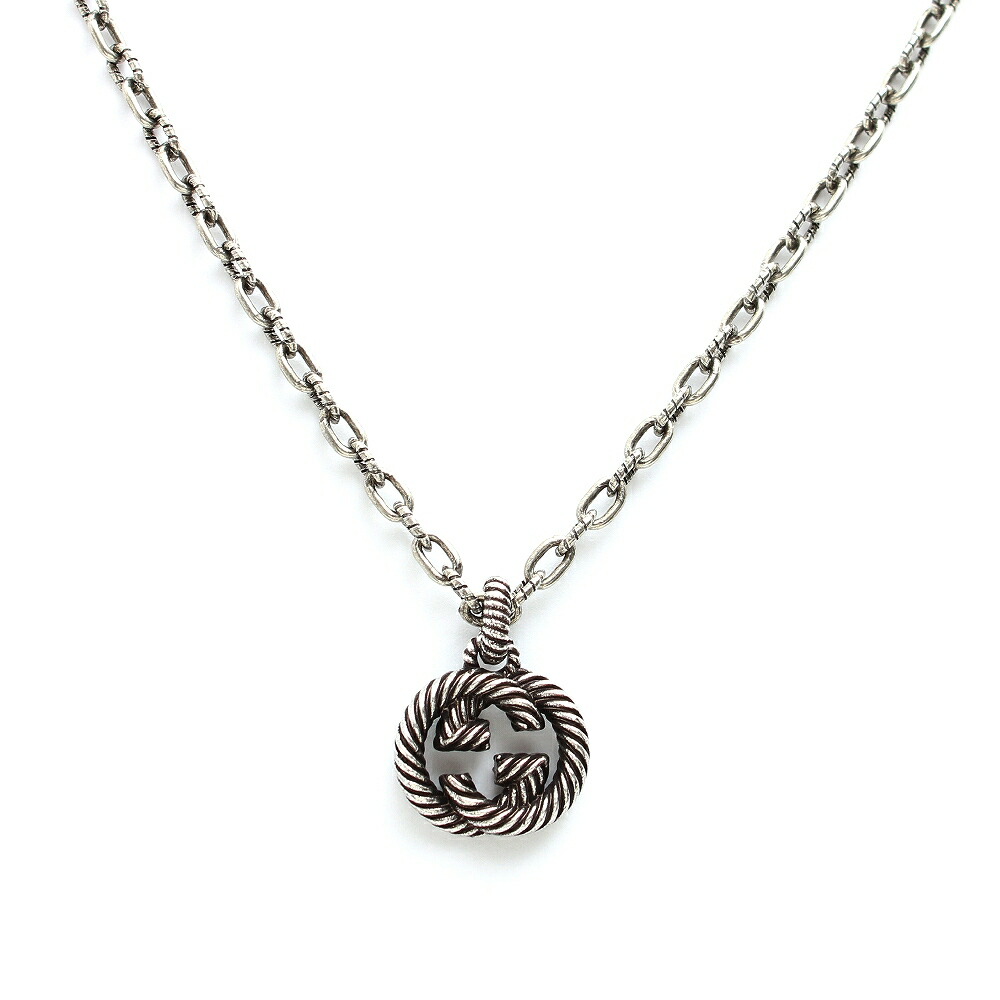 GUCCI グッチ シルバー925インターロッキングネックレス イタリア製 GUCCI グッチ シルバー925インターロッキングネックレス イタリア製