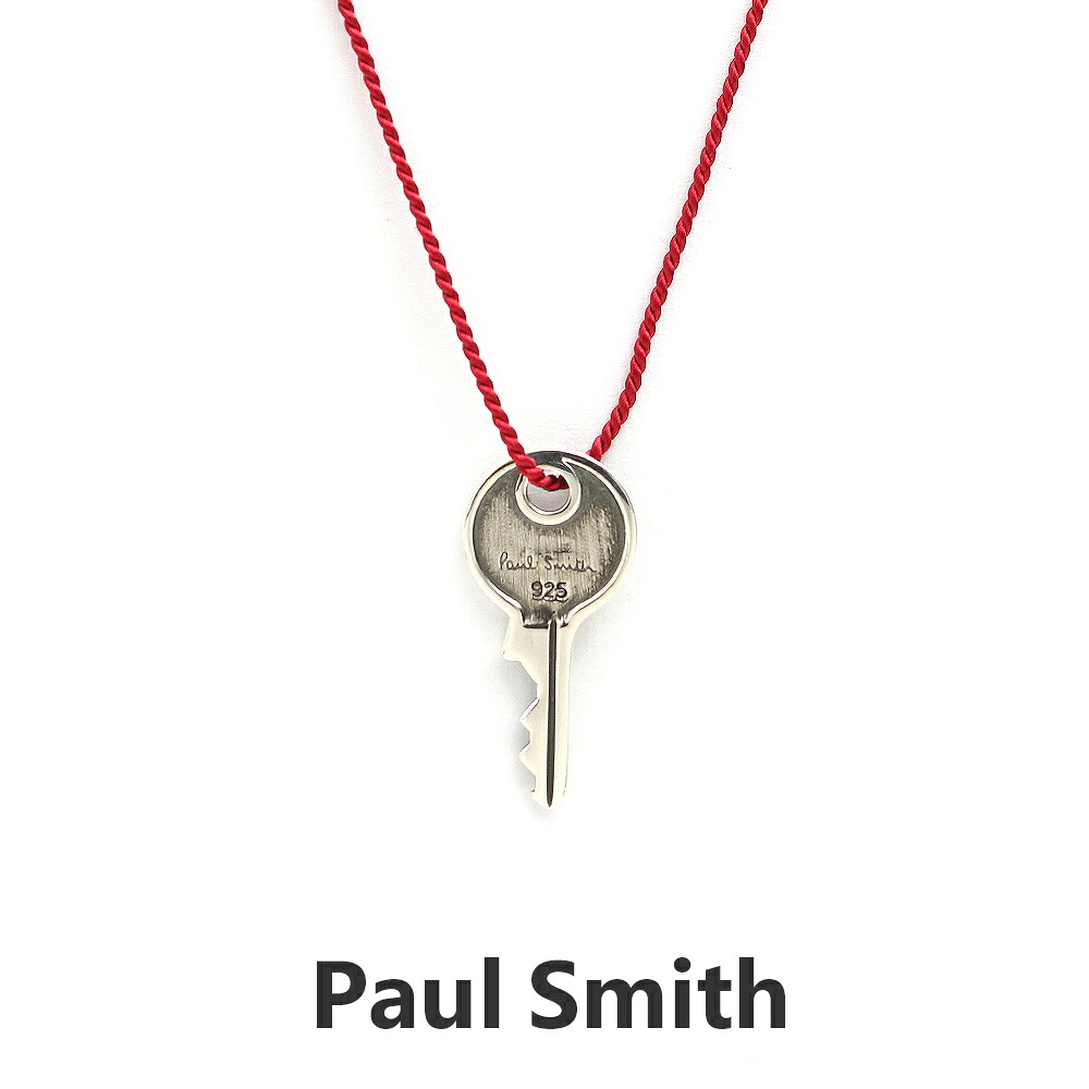ポールスミス PAUL SMITH ネックレス M1A NECK JKEY 82 メンズ レディース 鍵モチーフ 82 シルバー レッド
