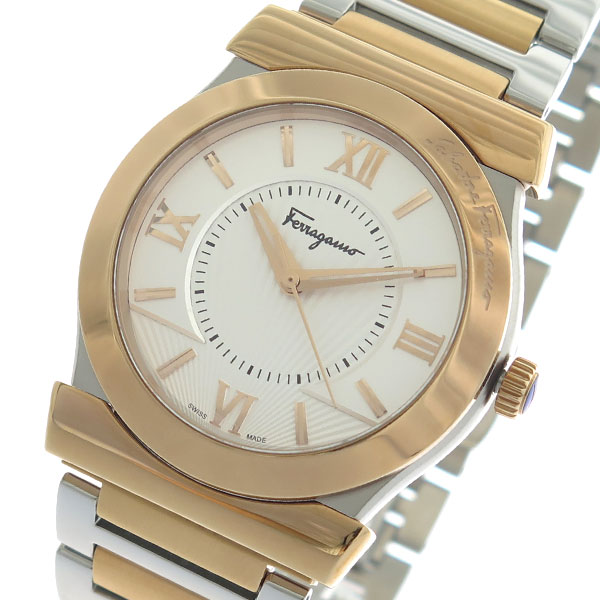 サルヴァトーレ フェラガモ Salvatore Ferragamo VEGA クオーツ メンズ 腕時計 FI0890016 シルバー/シルバー/ゴールド【watchbeauty3】