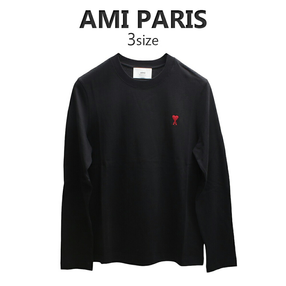 楽天市場】AMI Paris アミ パリス 長袖 ロンT リブ無し AMI DE