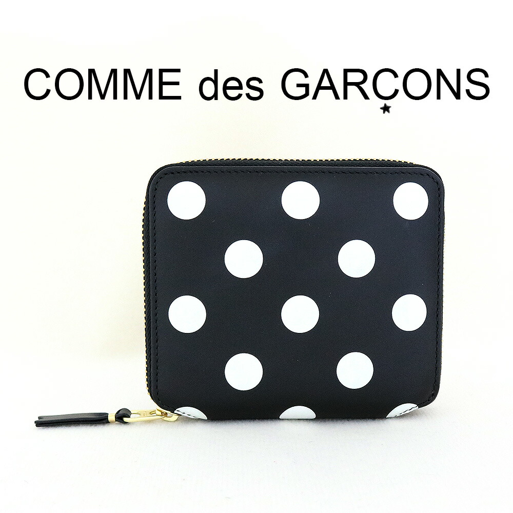 短財布 Des Garcons Sa2100pd 財布 ケース ラウンドファスナー Sa2100pd メンズ ポルカドットプリント 二つ折り財布 Des シンプル Comme コムデギャルソン レディース ウォレット 男性 彼氏 女性 彼女 男女兼用 カップル 夫婦 誕生日プレゼント クリスマス バレンタイン
