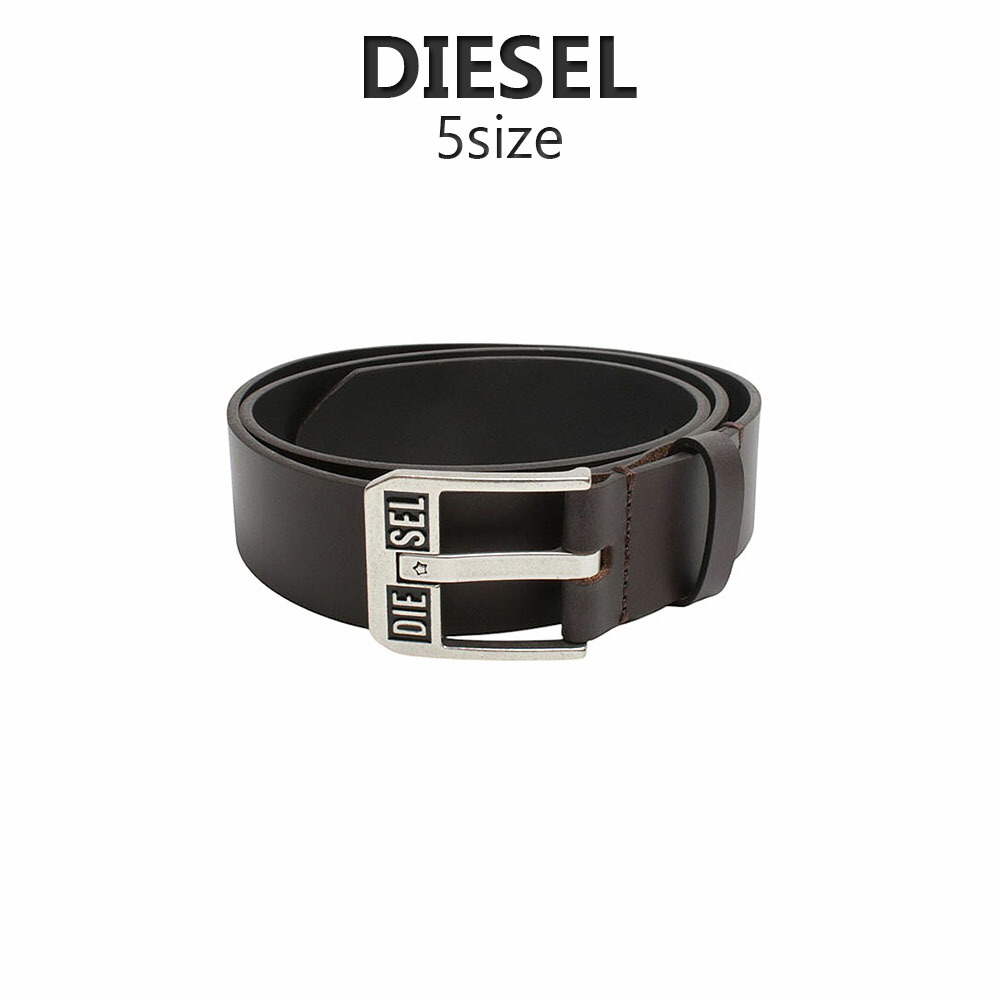 【新品】DIESEL ディーゼル メンズ B-STAR レザー ベルト　ブラック DIESEL ディーゼル ベルト 本革 レザーベルト 無地 ロゴ メタル
