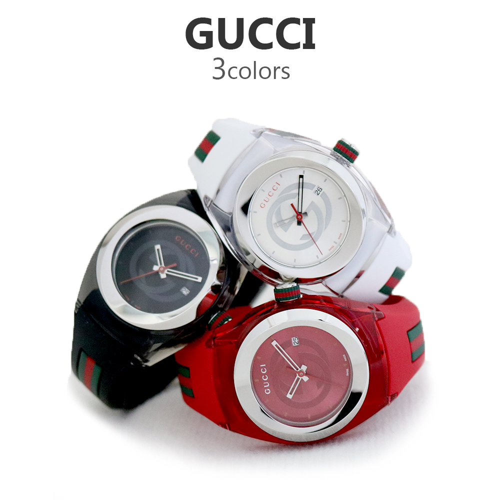 楽天市場 グッチ Gucci 腕時計 レディース シンク Sync 32mm 選べる3color クオーツ ブラック ホワイト レッド 人気ブランド 彼女 奥さん 嫁 女性 プレゼント 誕生日プレゼント スポーティー ウォッチリスト