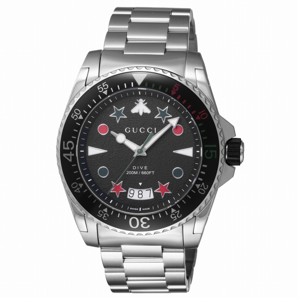 グッチ GUCCI DIVE YA136221 腕時計 メンズ ブラック クオーツ アナログ 並行輸入品