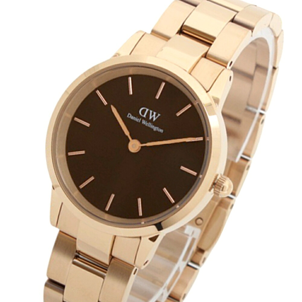 ダニエルウェリントン DANIEL WELLINGTON Iconic Link Amber 32mm RoseGold Brown DW00100462 腕時計 レディース ブラウン クオーツ