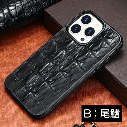 iPhone1616Plus16Pro16PromaxiPhone1717Pro17Air17Promaxカバーワニ本皮尾鰭298-B｜bright　shop店