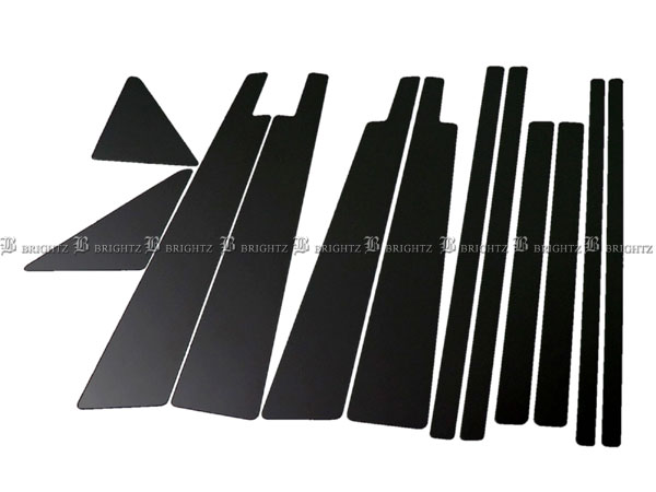 【 BRIGHTZ ランクル 100 超鏡面ステンレスブラックメッキピラーパネル バイザー有用 12PC 】 【 PIL－BLA－363 】 UZJ UZJ100 J100 100 ランドクルーザー