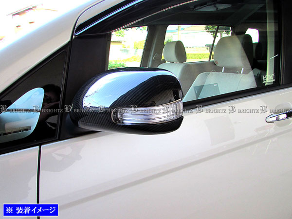 【 BRIGHTZ アイシス 10 11 15 リアルカーボンドアミラーカバー Jタイプ 】 【 CAR&minus;MIR&minus;012 】 ANM10W ANM10G ANM15W ANM15G ZNM10W ZNM10G ZGM10W ZGM10G ZGM11W ZGM11G ZGM15W ZGM15G｜ブライツ店