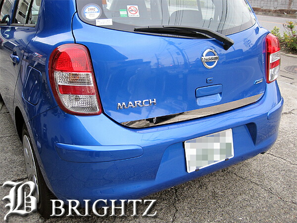 【 BRIGHTZ マーチ K13 超鏡面ステンレスメッキトランクリッドモール 】 【 TRU-MOL-093 】