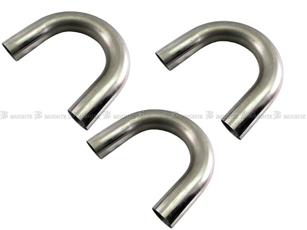 【 BRIGHTZ 60.5Φ 180度 ステンレス 曲げパイプ 1.2mm厚 3PC 】 【 CUR－PIPE－001－3PC 】 60.5パイ 60.5φ 180°