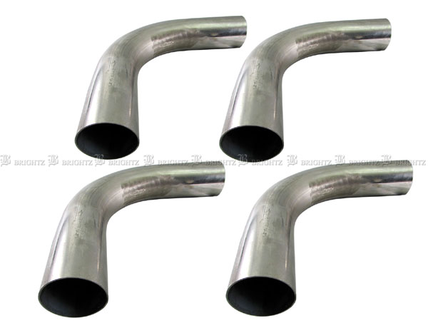 【 BRIGHTZ 60.5Φ 90度 ステンレス 曲げパイプ 1.2mm厚 4PC 】 【 CUR－PIPE－005－4PC 】 60.5パイ 60.5φ 90°