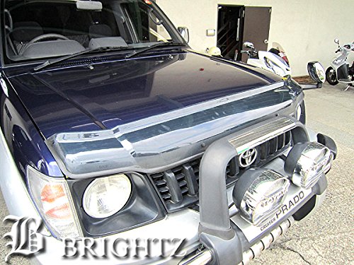 【 BRIGHTZ プラド 90 3ドア 5ドア ライトスモークボンネットバイザー 金具付 】 【 INJ－V－062 】