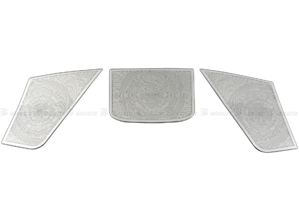 【 BRIGHTZ クラウンハイブリッド AWS210 AWS211 ステンレスダッシュボードスピーカーパネル 3PC サテンシルバー 】 【 SPEAKER－145 】 AWS210 AWS211 AWS S210 S211 クラウン ハイブリッド ハイブリット