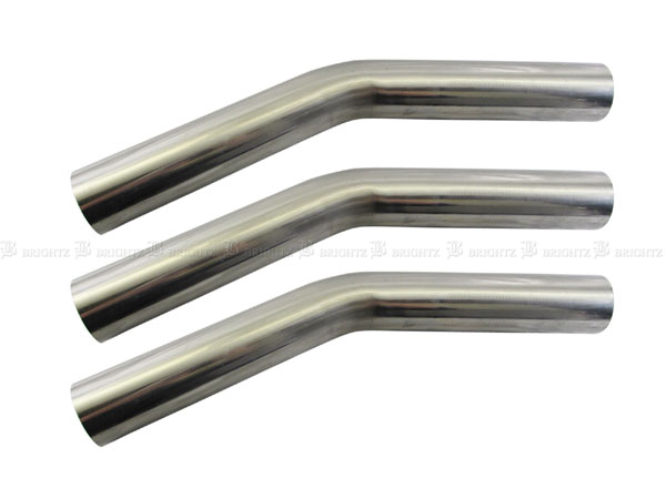 【 BRIGHTZ 70Φ 30度 ステンレス 曲げパイプ 1.5mm厚 3PC 】 【 CUR－PIPE－025－3PC 】 70パイ 70φ 30°