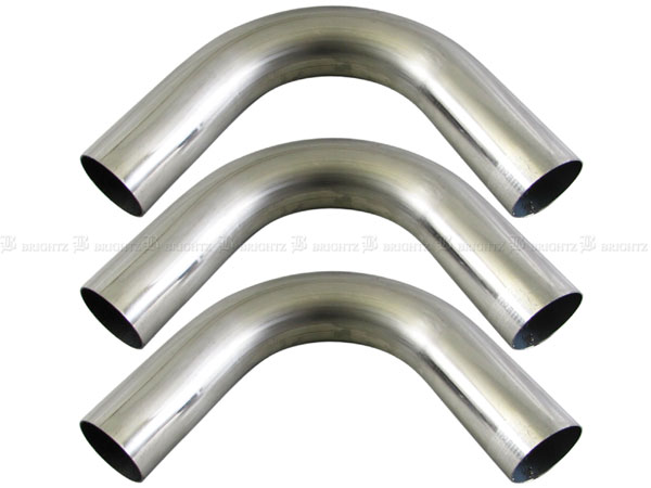 【 BRIGHTZ 70Φ 120度 ステンレス 曲げパイプ 1.5mm厚 3PC 】 【 CUR－PIPE－028－3PC 】 70パイ 70φ 120°