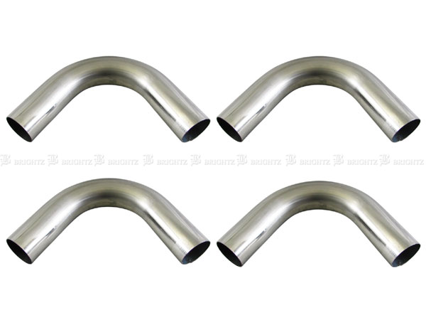 【 BRIGHTZ 70Φ 120度 ステンレス 曲げパイプ 1.5mm厚 4PC 】 【 CUR&minus;PIPE&minus;028&minus;4PC 】 70パイ 70φ 120&deg;｜ブライツ店