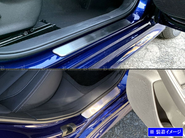 【 BRIGHTZ WRX S4 VBH ステンレスエントランスモール 4PC 】【 ENT－MOL－068 】 スカッフプレート VB W R X S 4