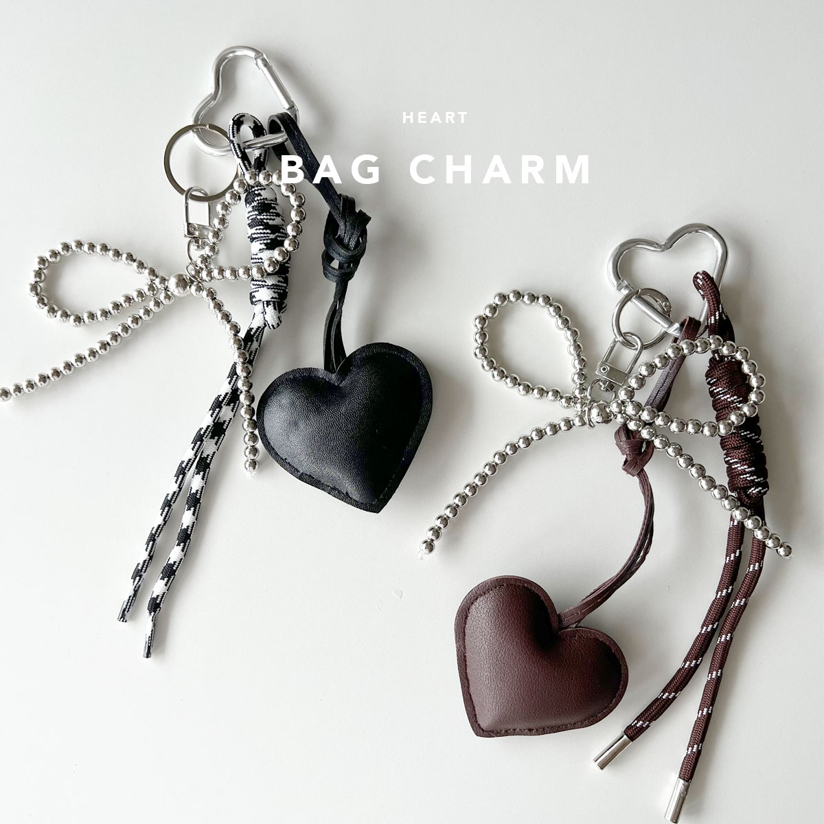 楽天市場】【祝日クーポン◇祝勝利P2倍】ダブルハート バッグチャーム